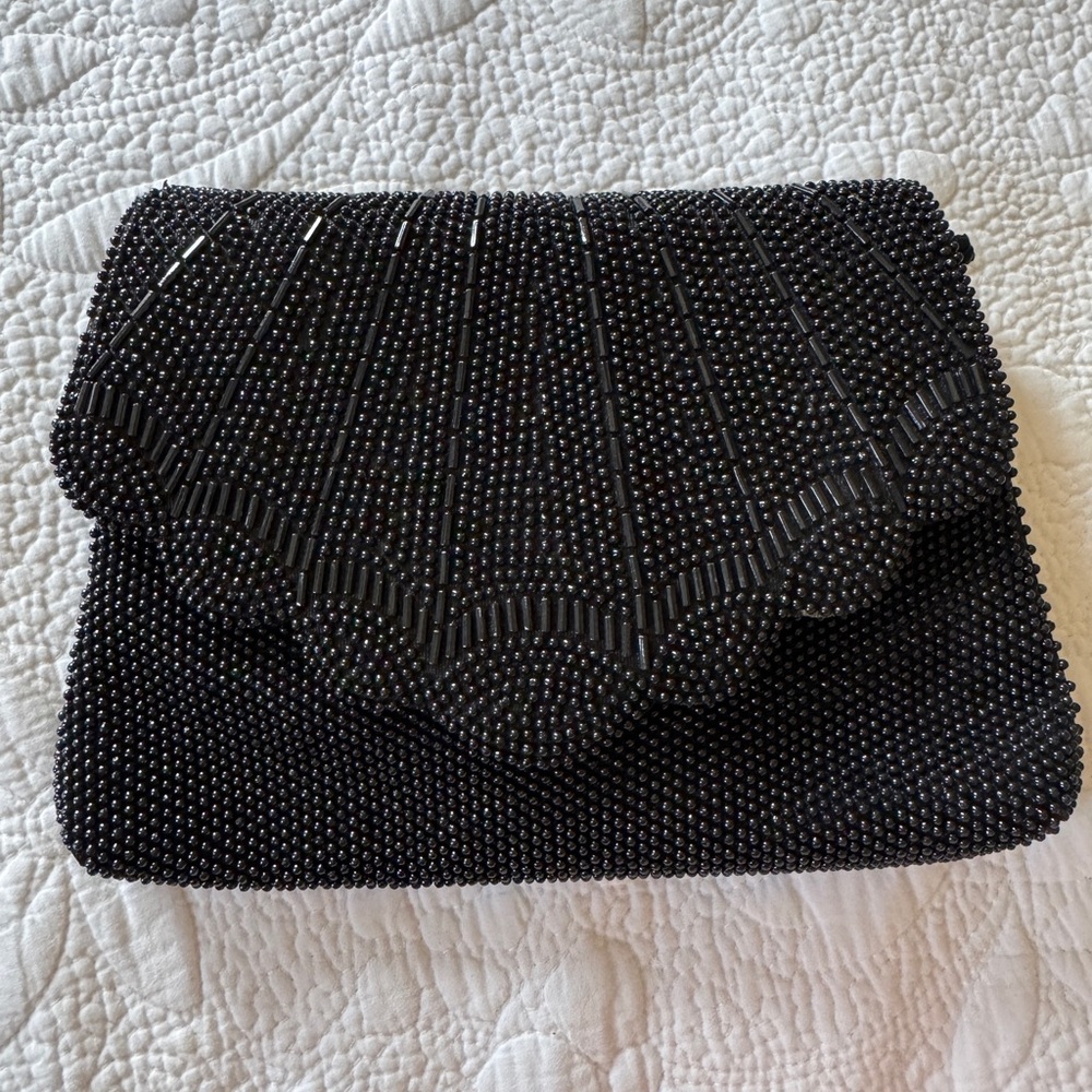 Vintage beaded double sided clutch